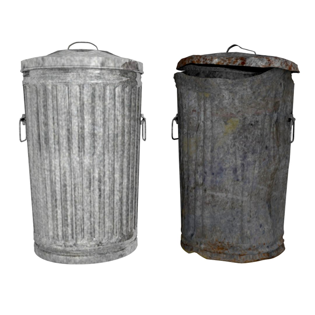 Garbage Cans fbx and Object