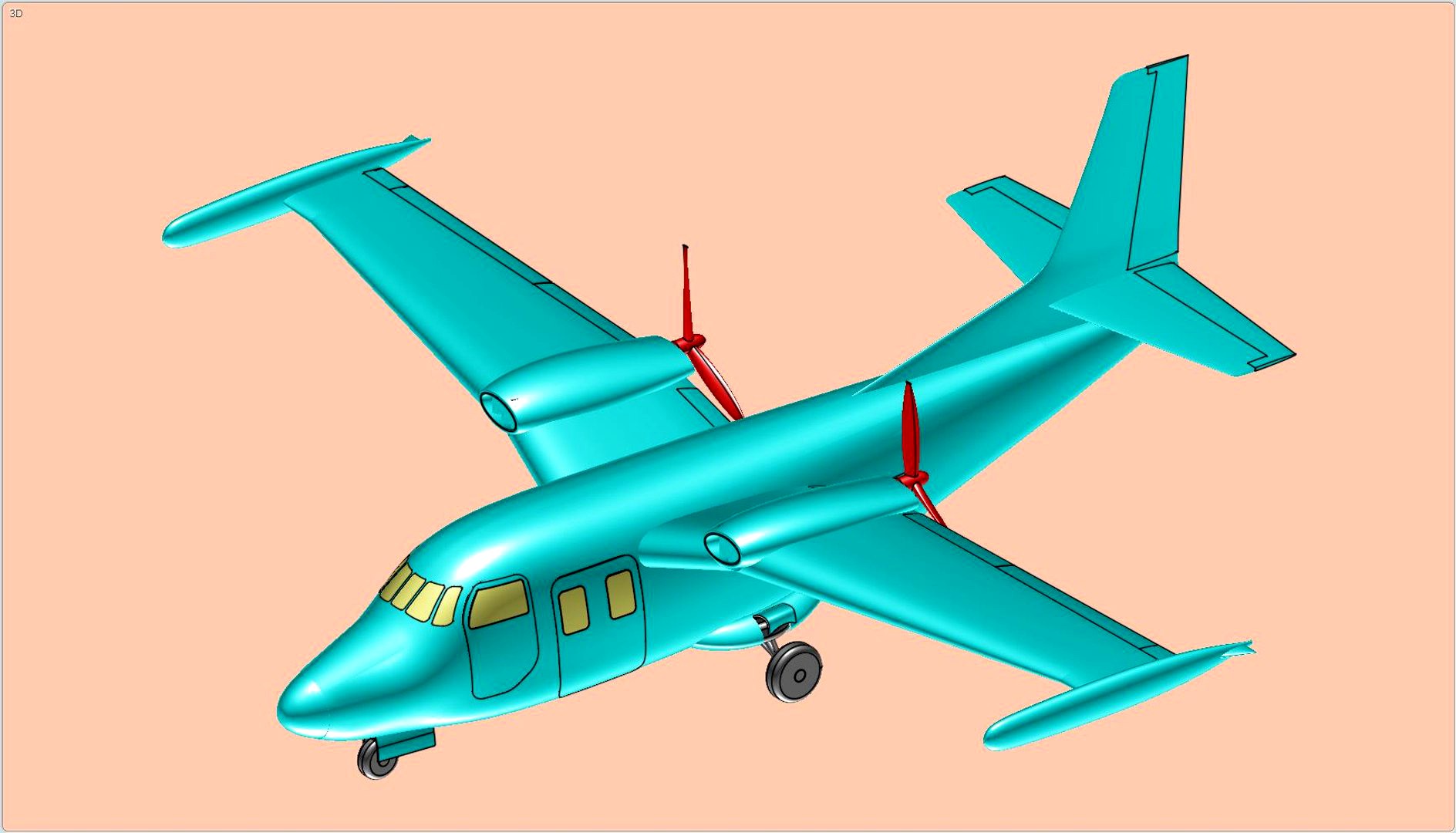 P.166 Utility Aircraft (Rev) Solid Assembly Model