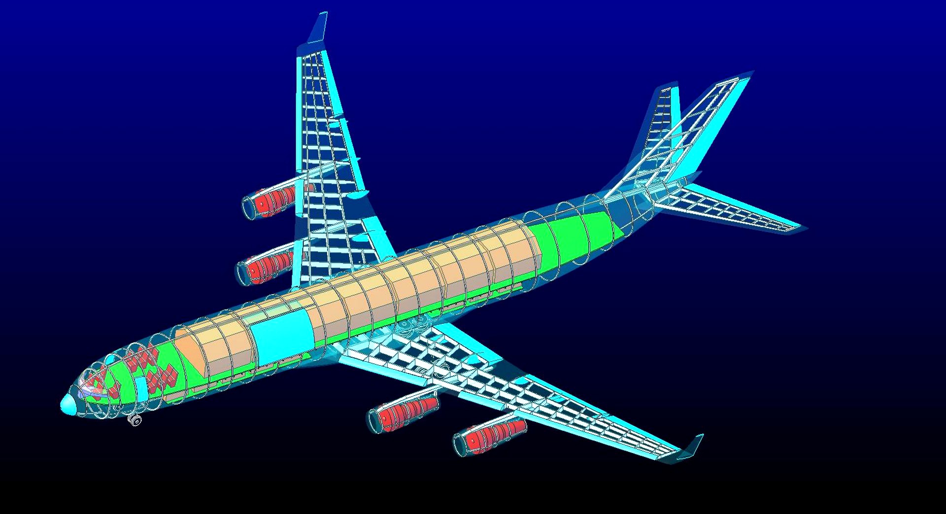 Ilyushin Il-96-300 (Rev) Cargo Aircraft Solid Assembly Model