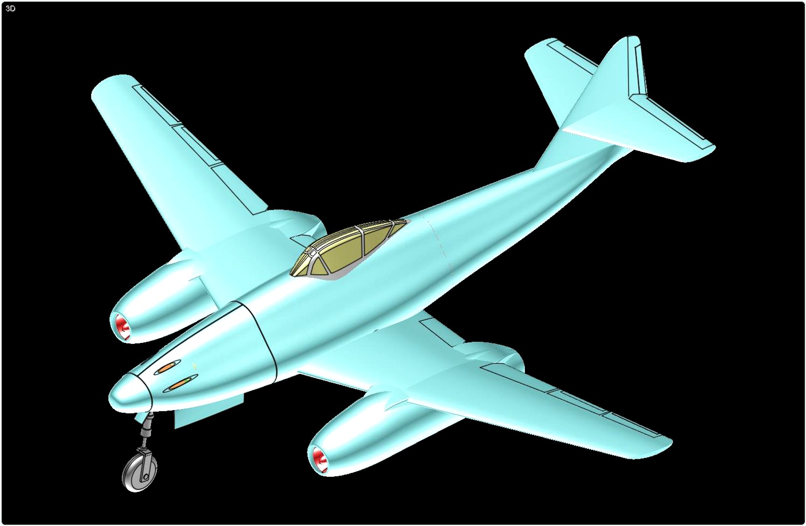 Me-262 Fighter Aircraft Assembly Model