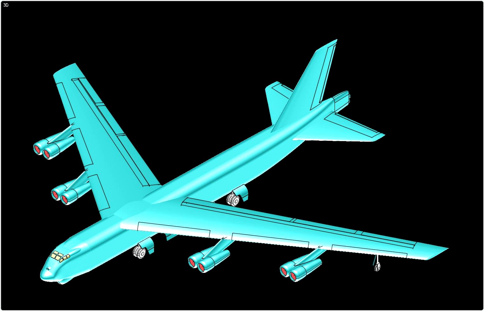 B-52H Aircraft Solid Assembly Model