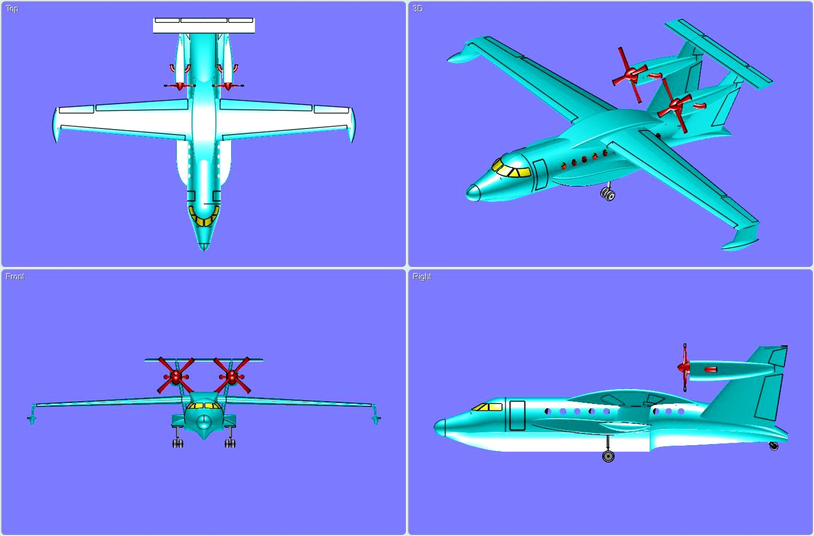 Beriev 112 Aircraft Solid Assembly Model
