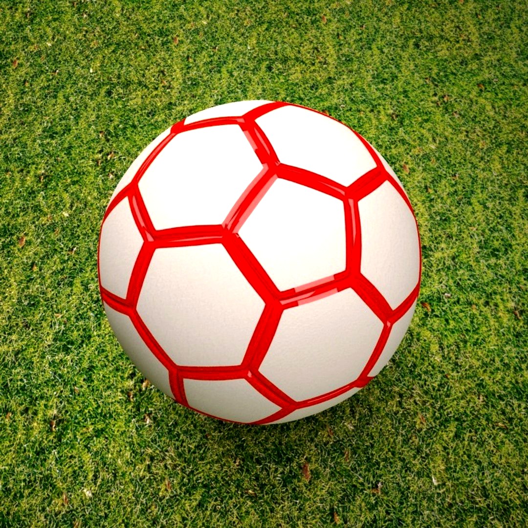 soccer  ball  red