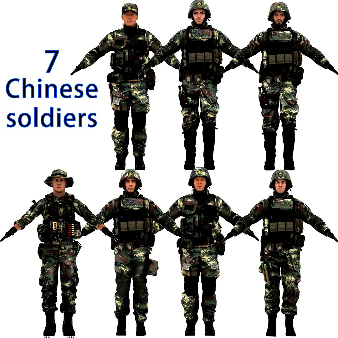 PLA Chinese Soldier artillerymen