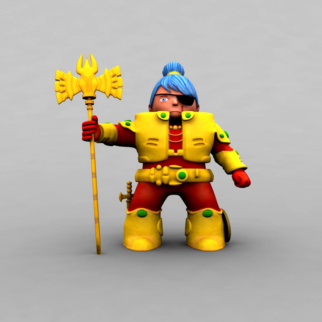 cartoon warrior