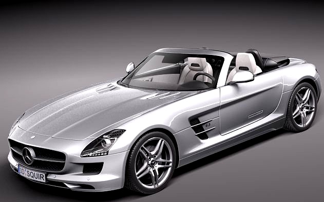 Mercedes SLS 2012 Convertible 3D Model