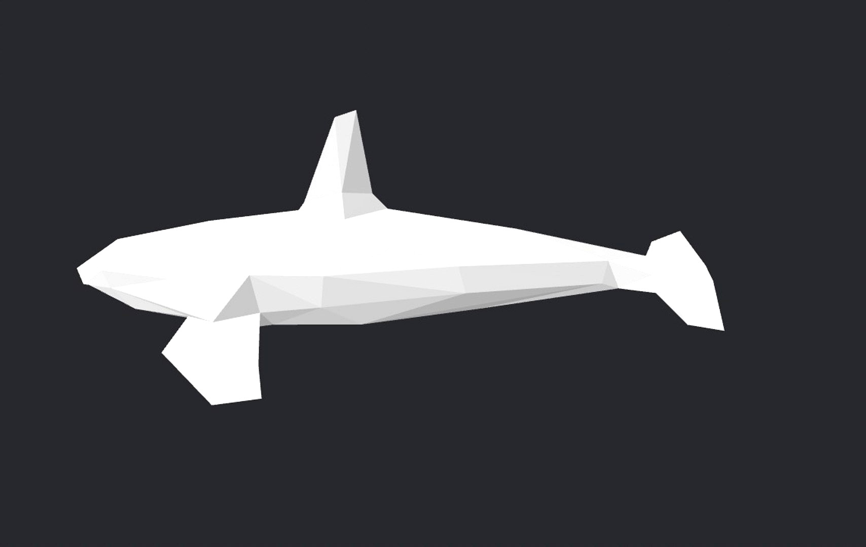 low poly whale