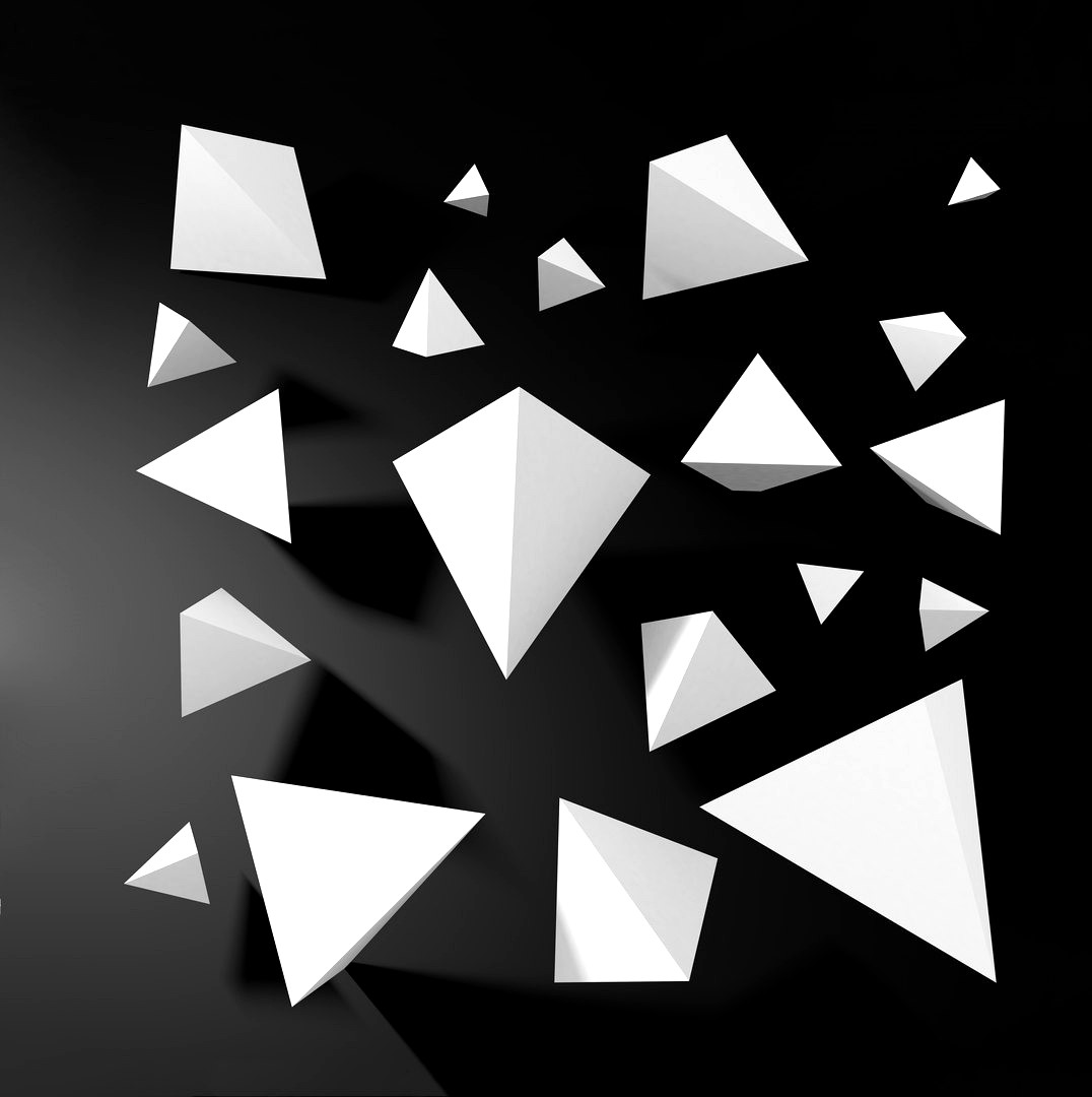 low poly tetrahedron triangle