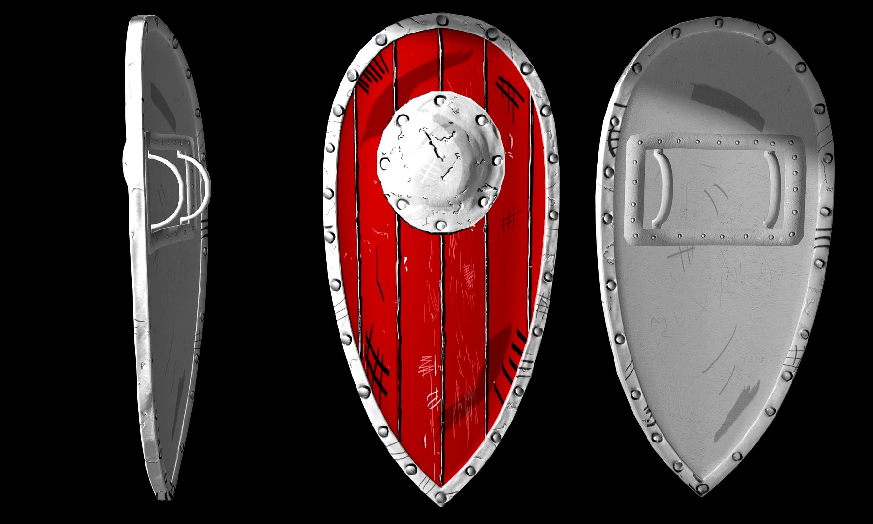 Comic style shield