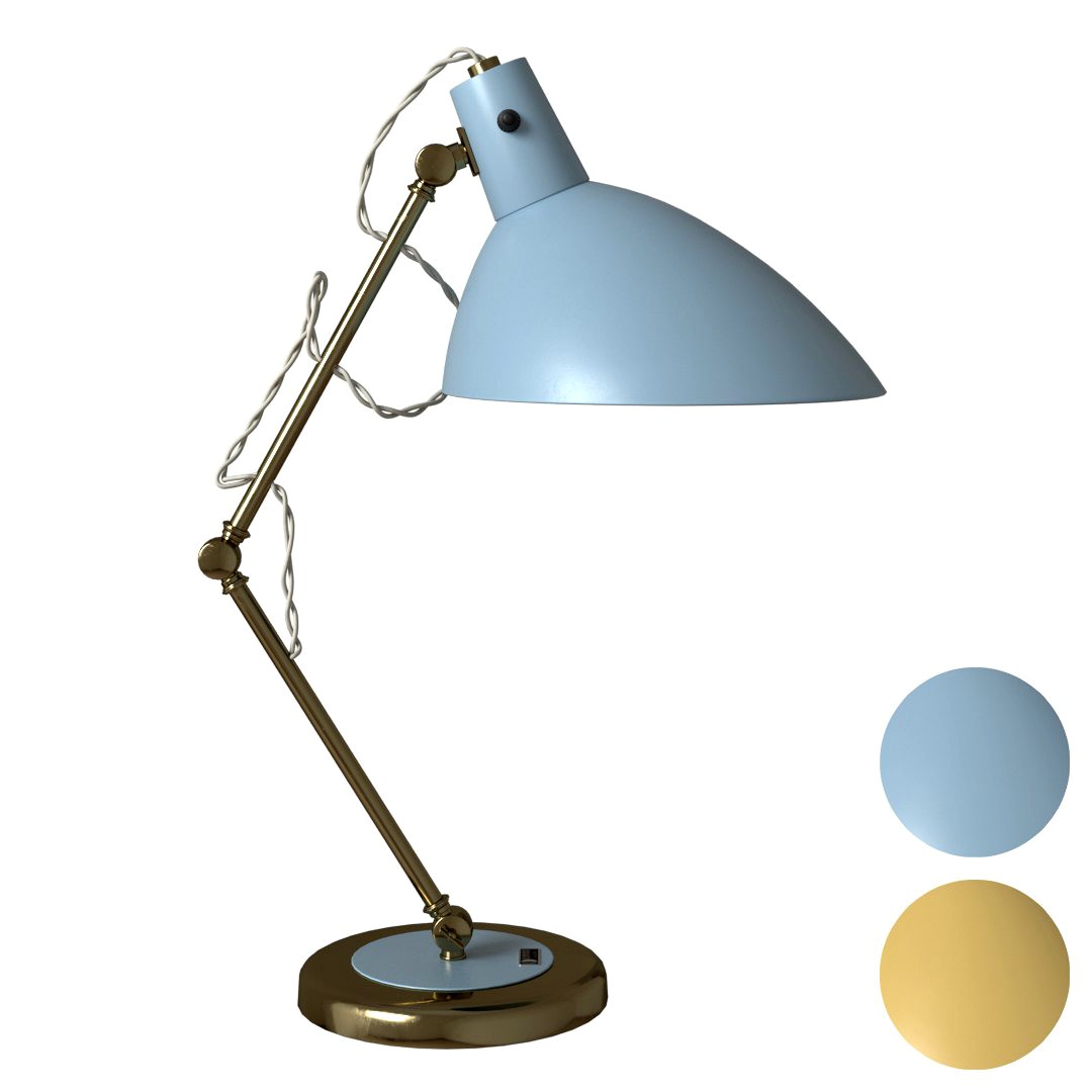 La Lampada Retro Tiffany Mustard Large Table Lamp