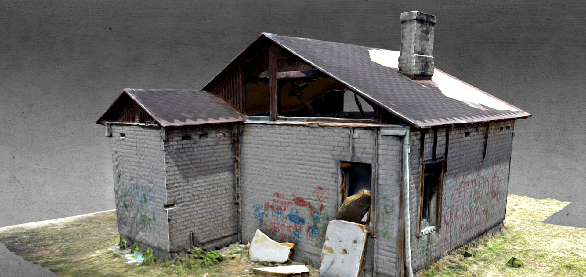 Small Abandoned Brick Home