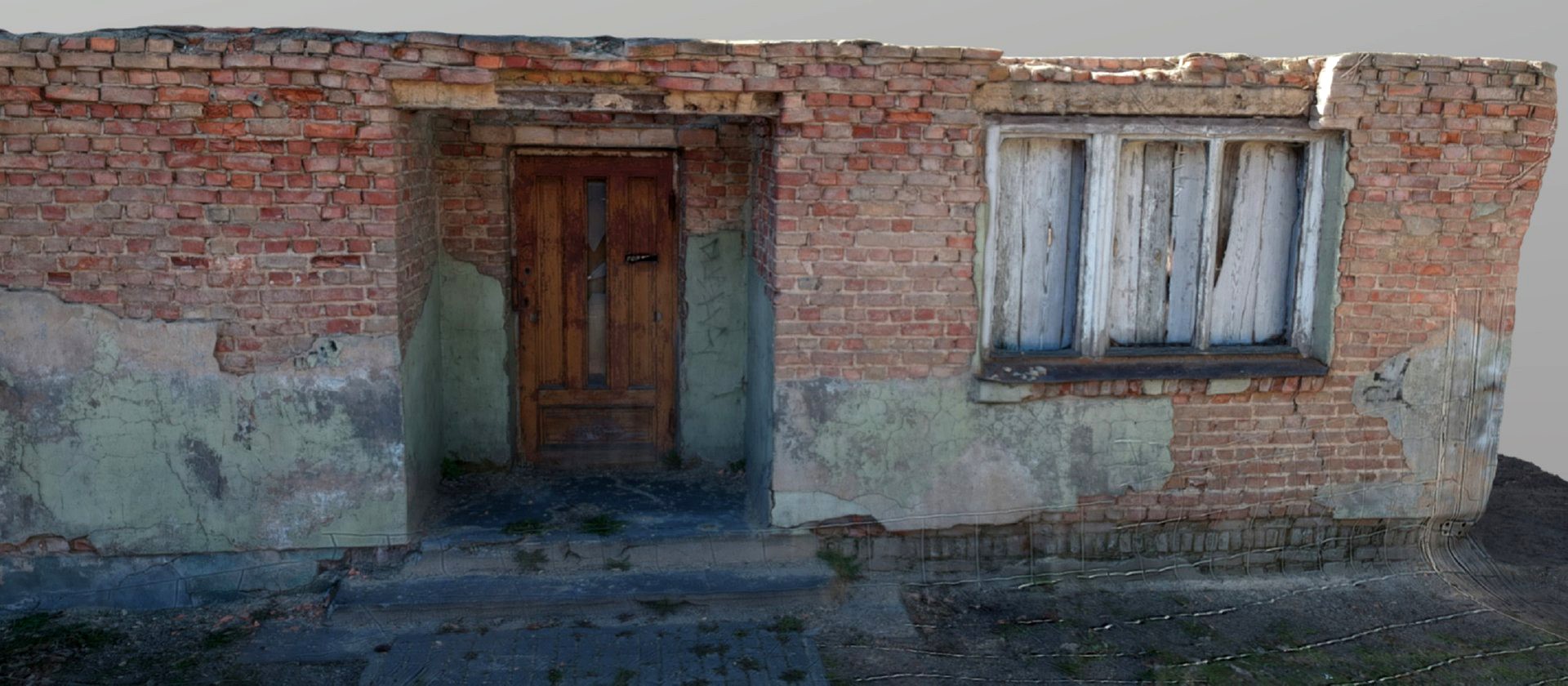 Derelict Brick Wall Scan