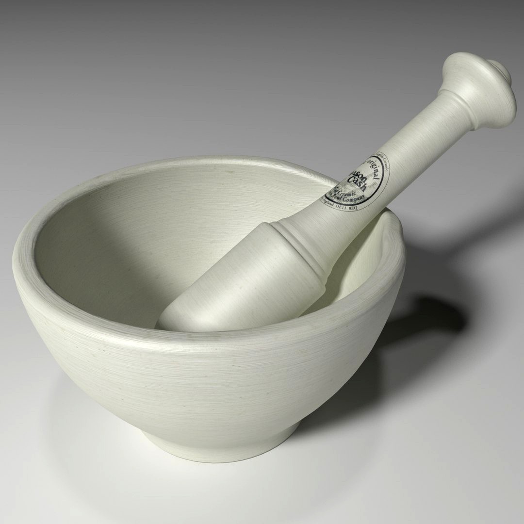 Pestle and Mortar Kitchen Prop Item Object