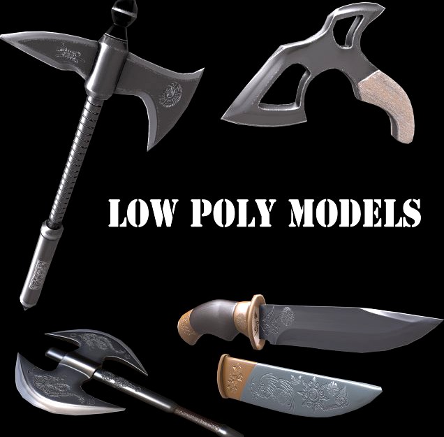 Low Poly Models 3D Model