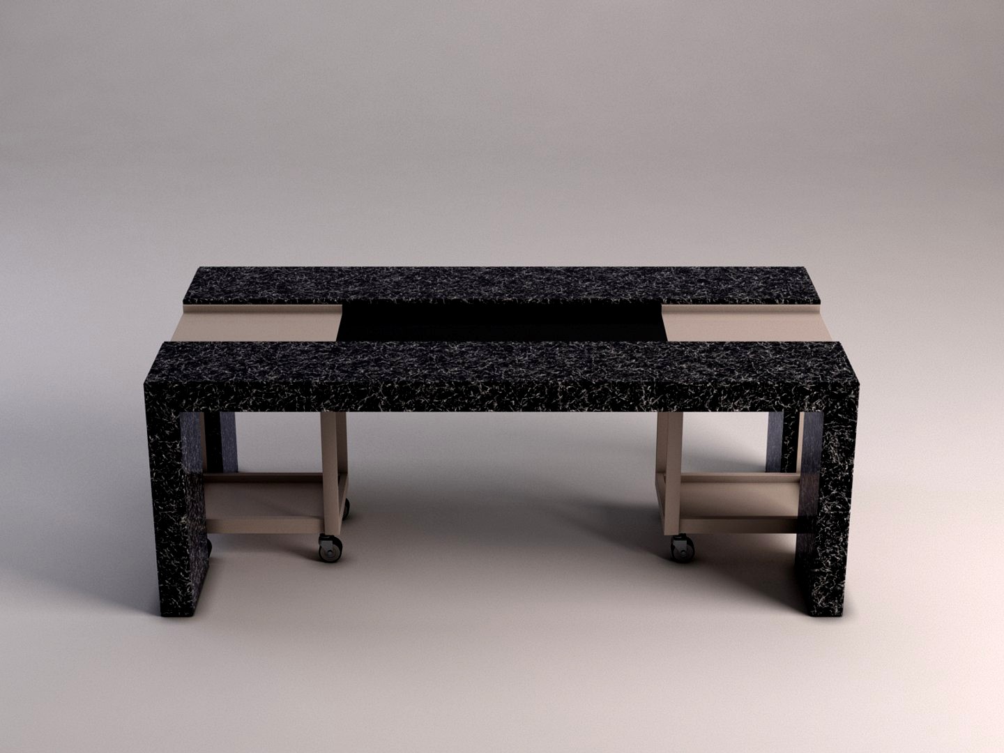 DINING TABLE---Marble support and removable part