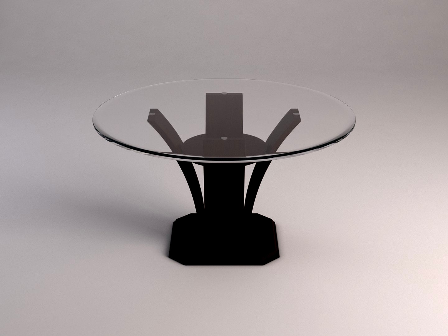 DINING TABLE---Round support with flared pedestal
