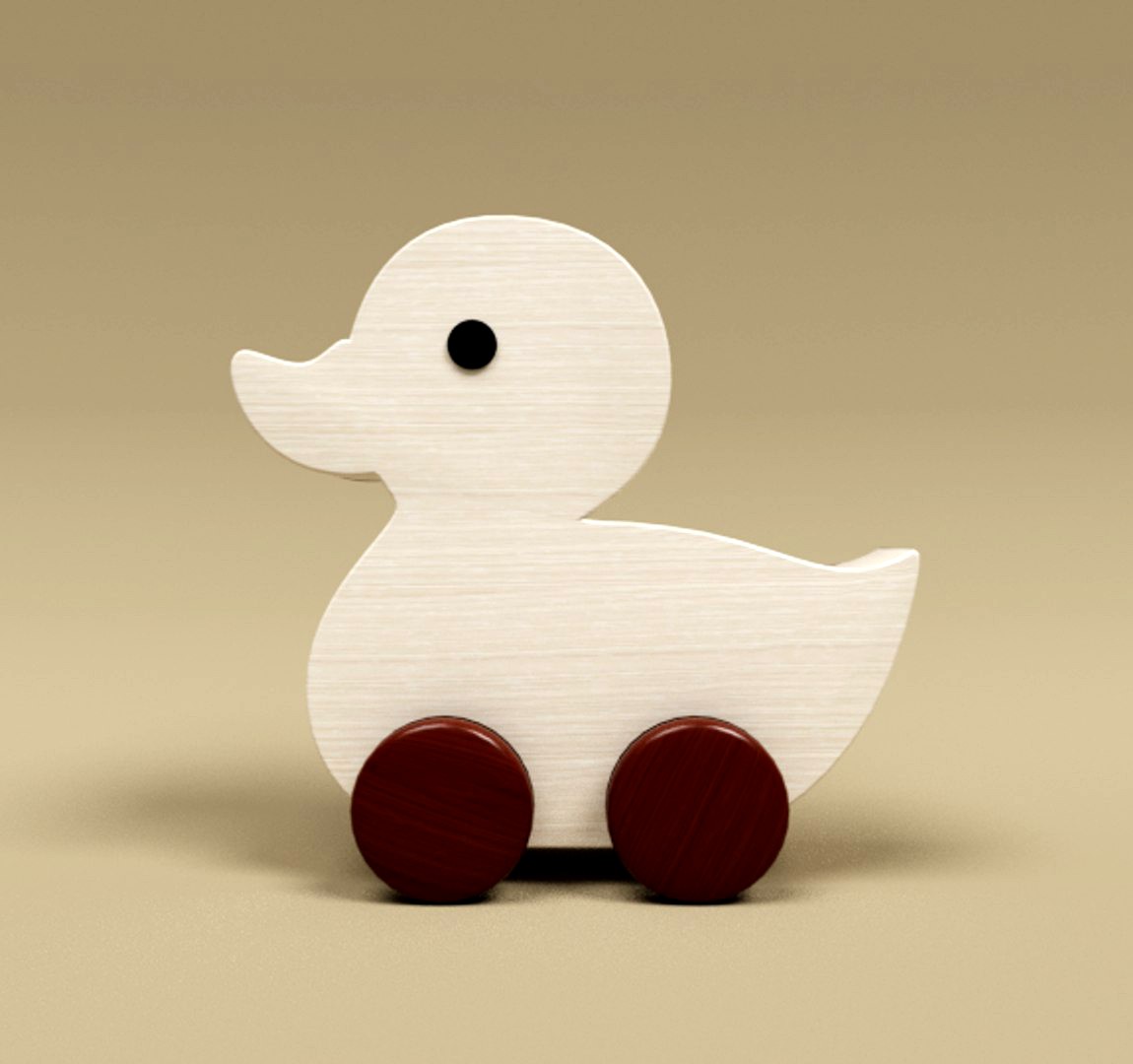 Duck wood toy