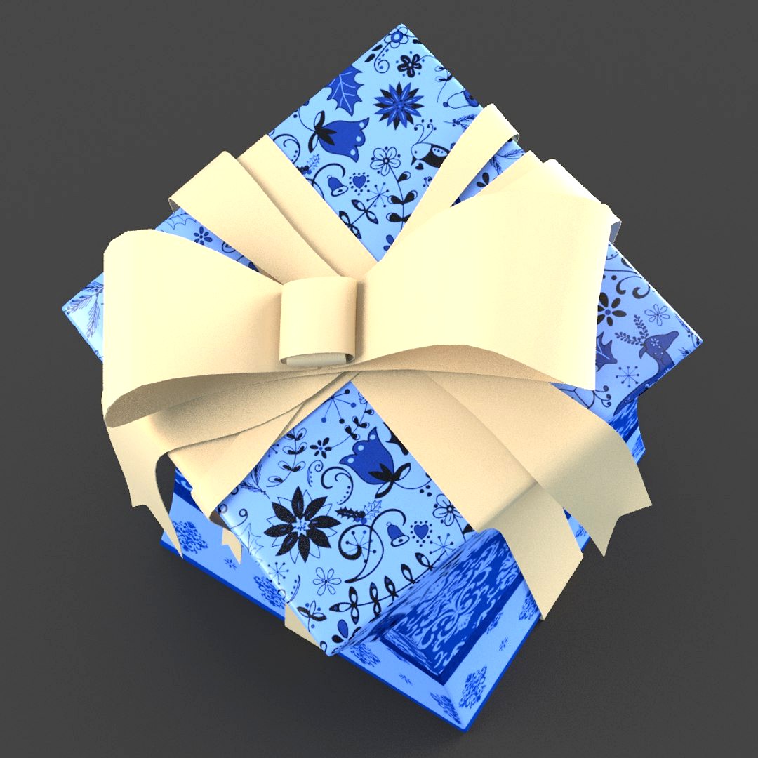 Christmas BOX Toon Ribbon wool