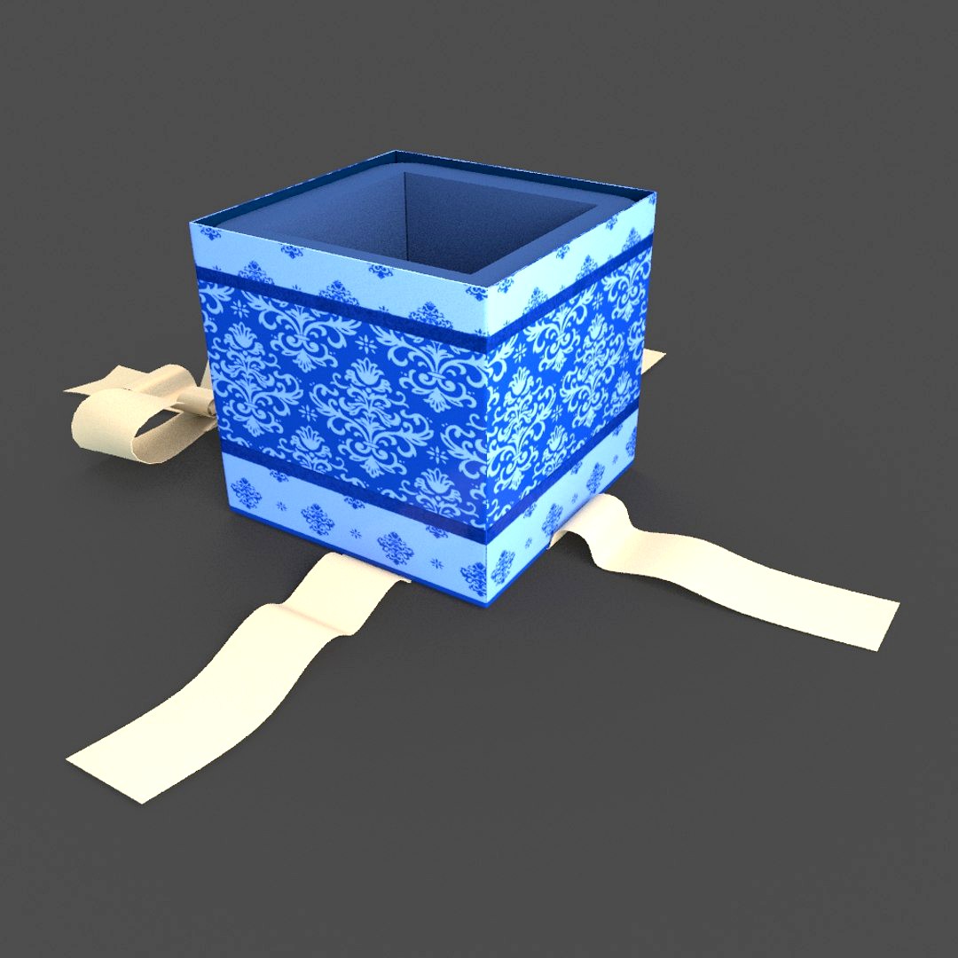 Christmas BOX Open4 Ribbon wool