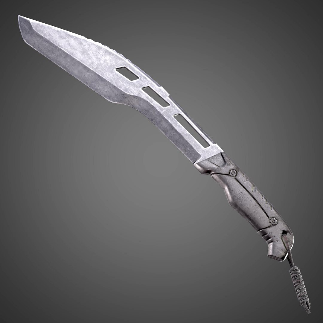 Kurki Tactical Machete RUI K25 AAA PBR Game Ready Melee Asset Low-poly