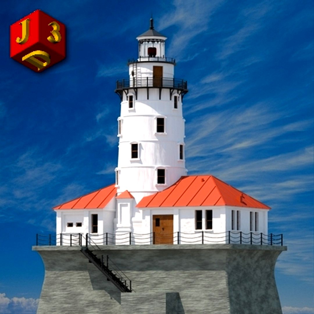 Lighthouse on the artificial rock.