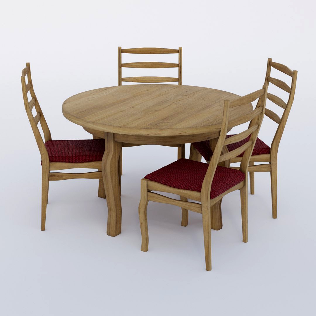 Round table and chairs