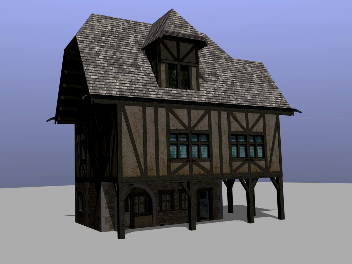 Blender - medieval house3