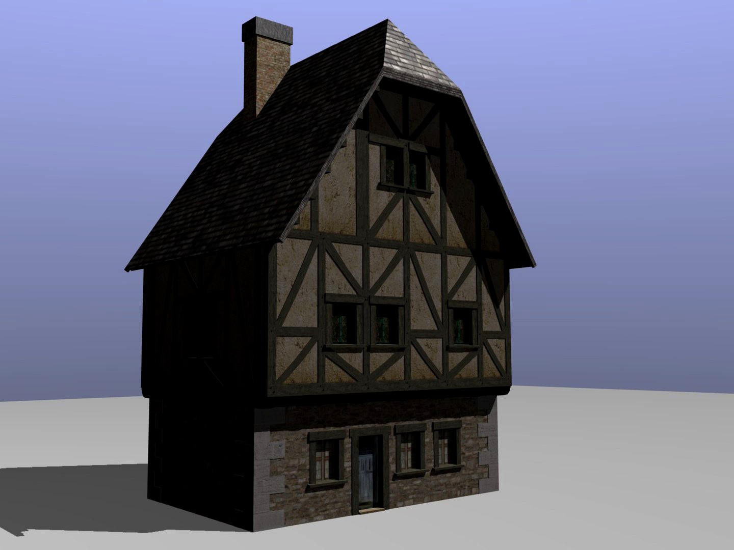 Blender - medieval house1