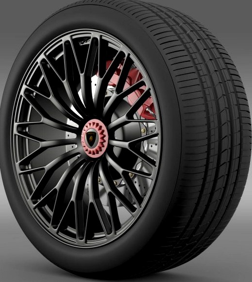 Lamborghini Aventador LP 750 4 SV wheel 3D Model