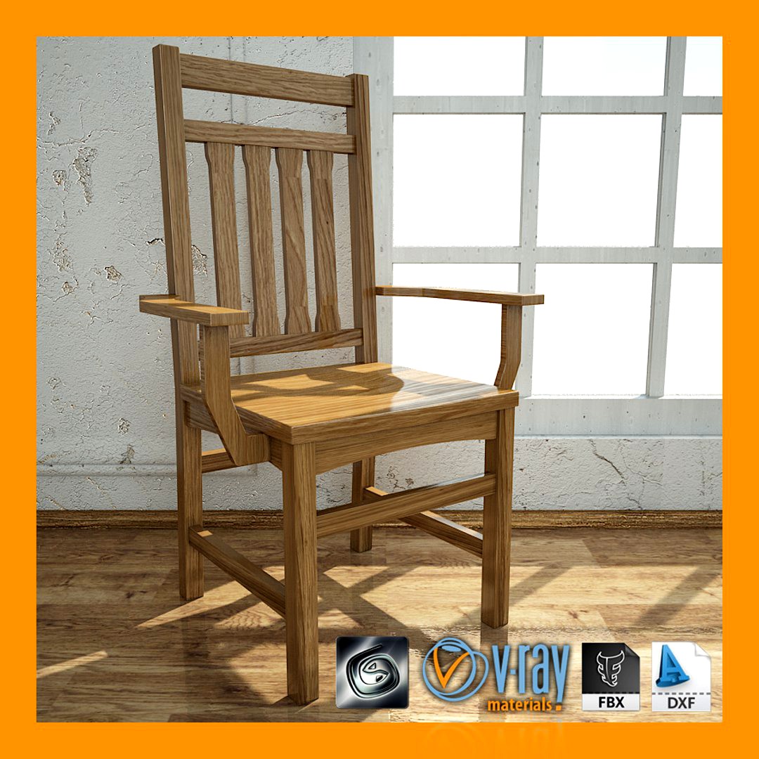 Solid Oak Dining Room Chair 2