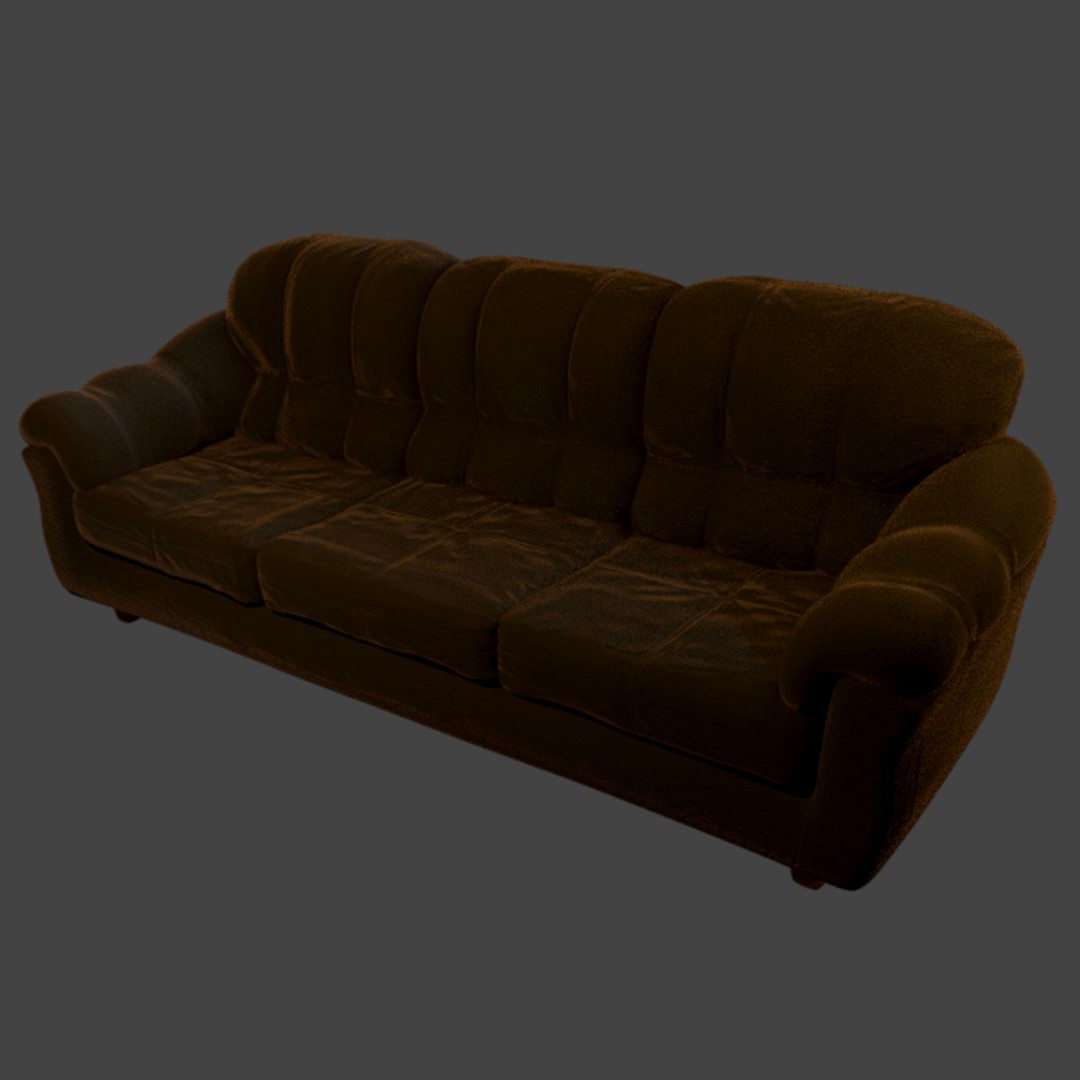 Couch - Brown Velvet