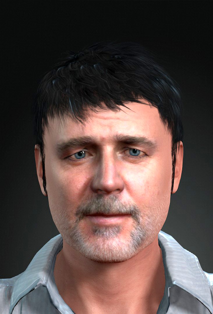 Russell Crowe  3D Character design  Ready for animation