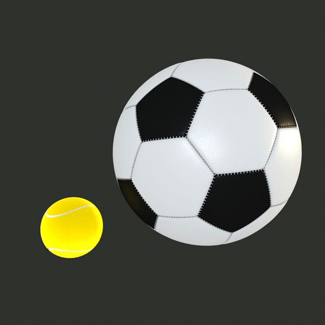 Soccer Ball and Tennis Ball
