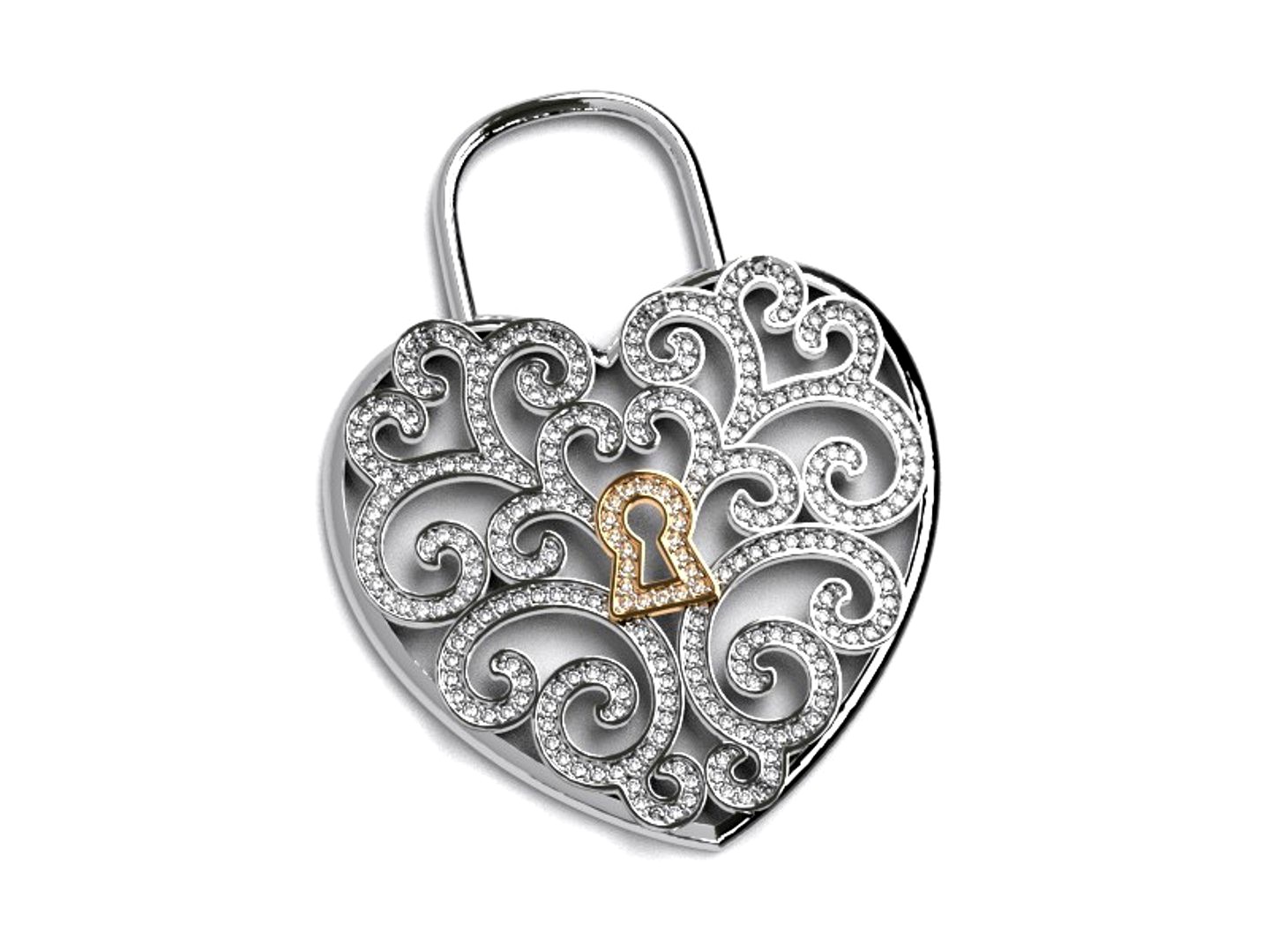 Heart lock Pendant