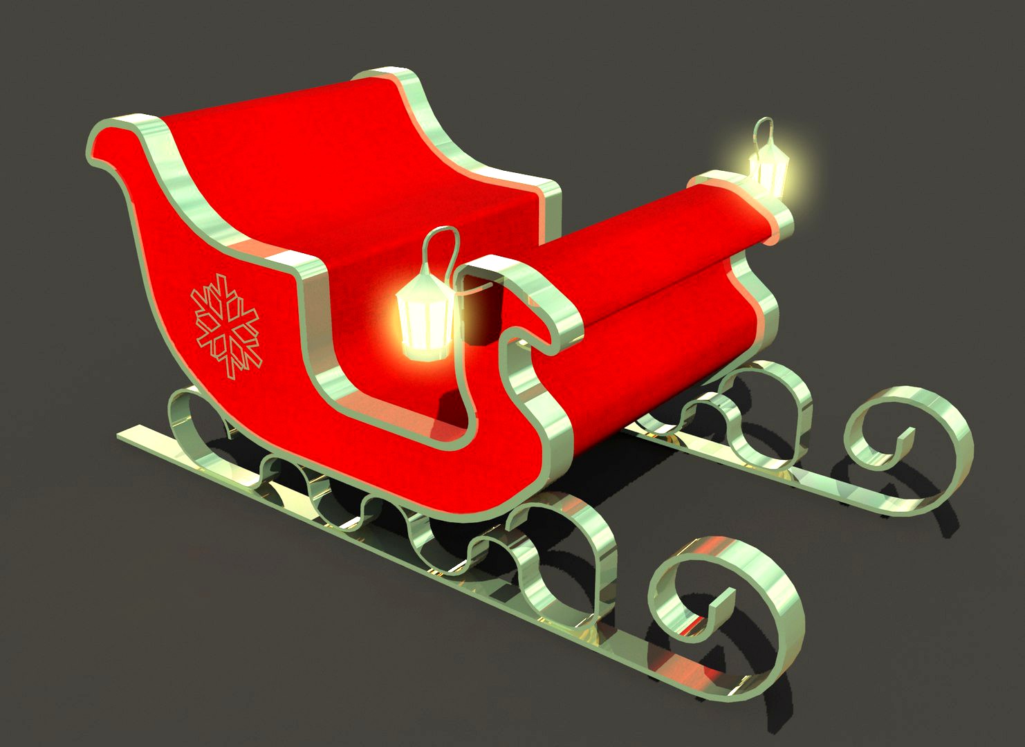 SNOW SLED CLAUS