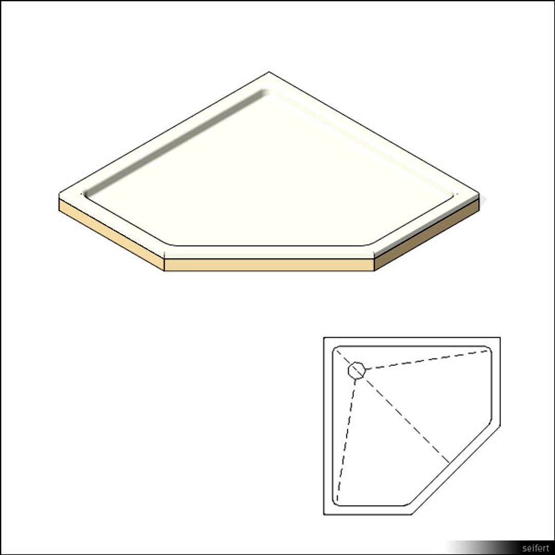 Shower Base Corner Bevel 01435se