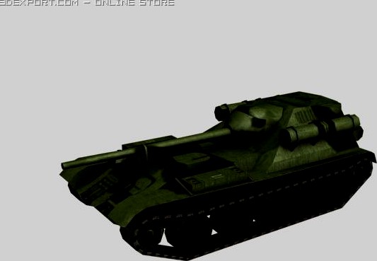 SU101 experimental Soviet artillery 3D Model