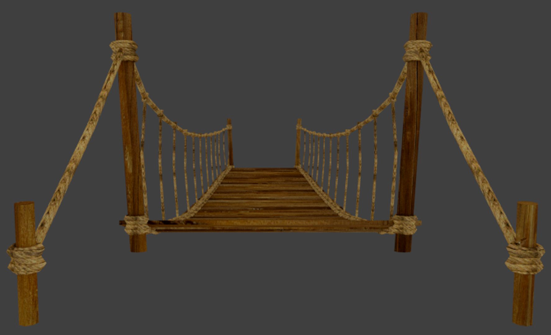 Wooden Rope Bridge