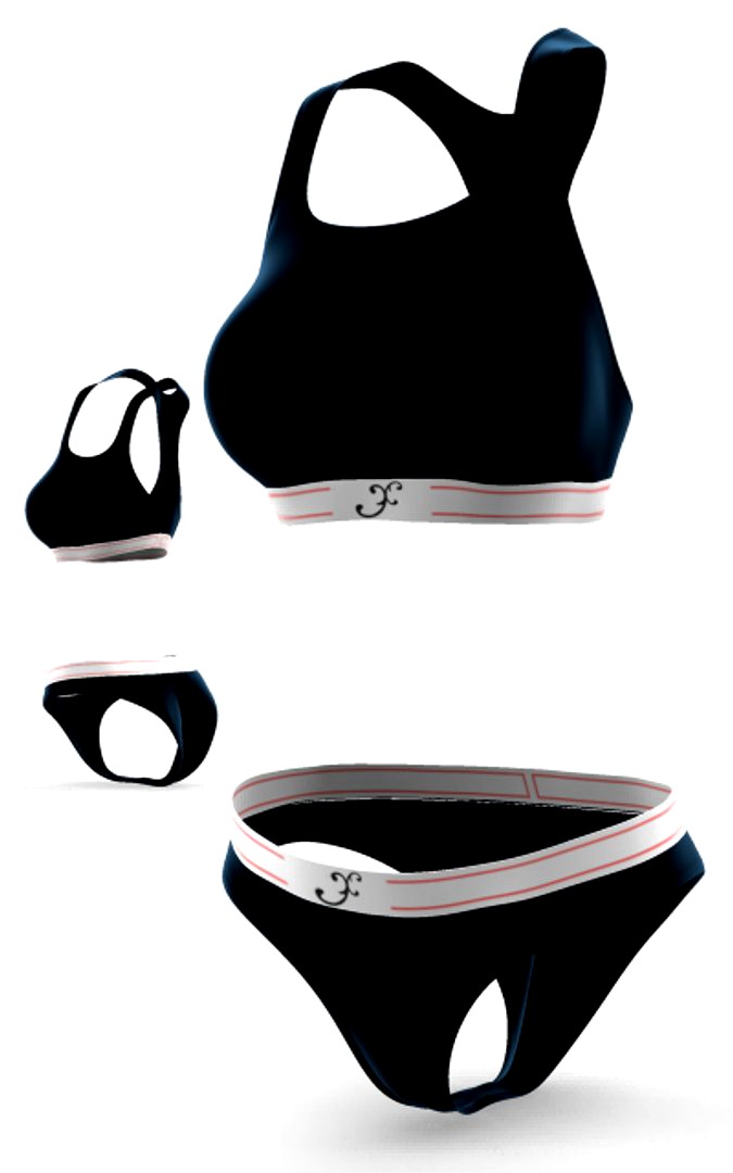 Gym underwear (cloth simulation)