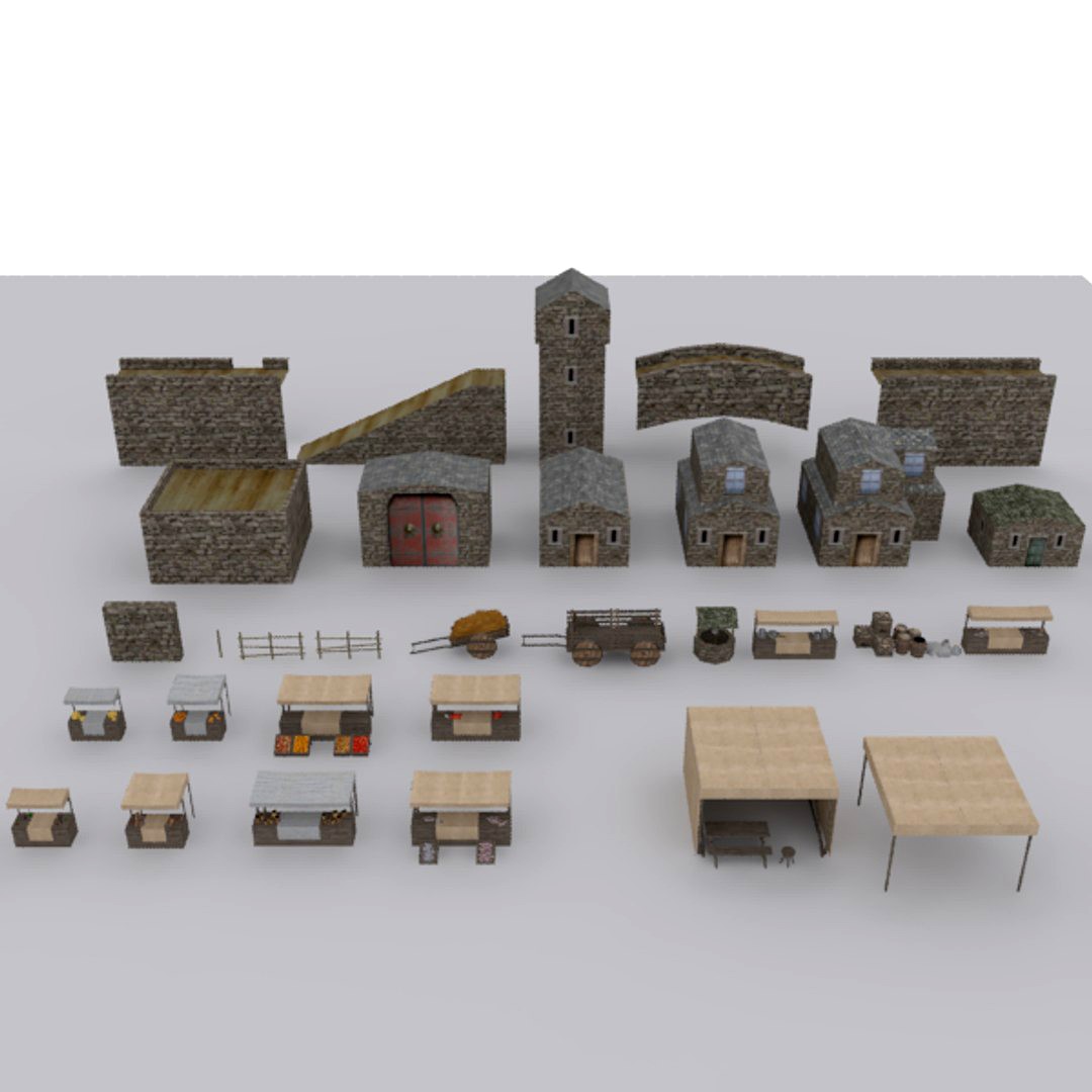 Medieval City Enviroment Set