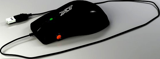 Black computer mouse 3D Model