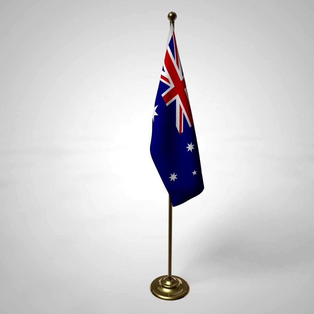Australia Flag and Pole