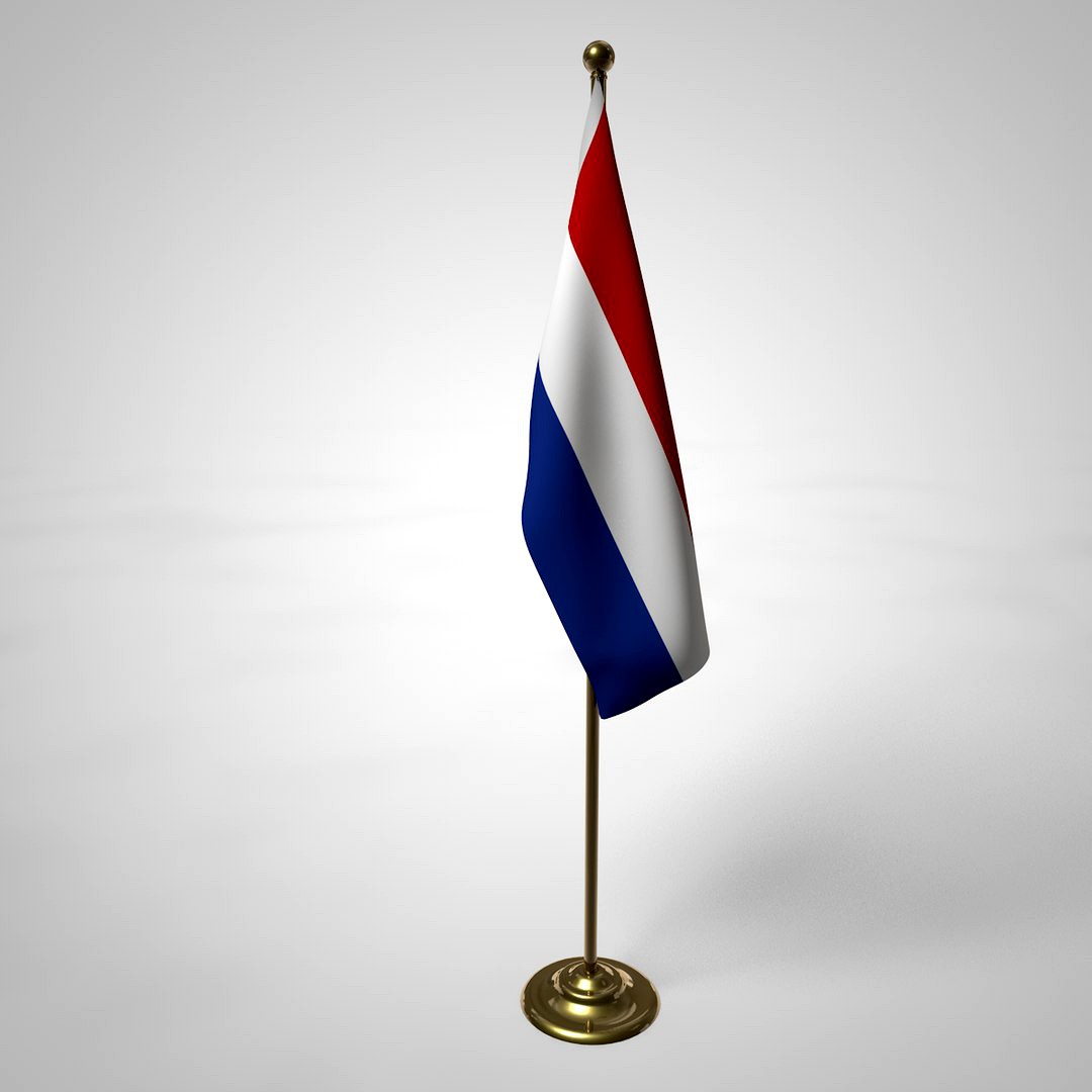 Netherlands Flag and Pole