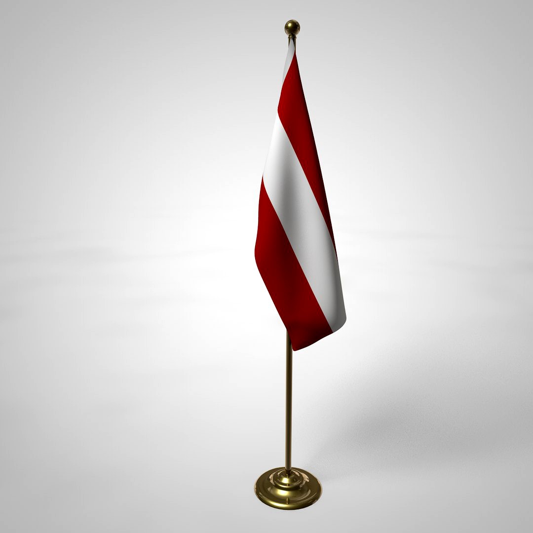 Austria Flag and Pole