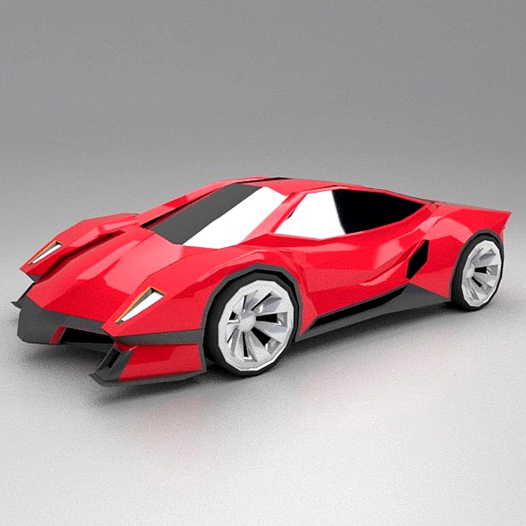 Lowpoly Future concept vehicle