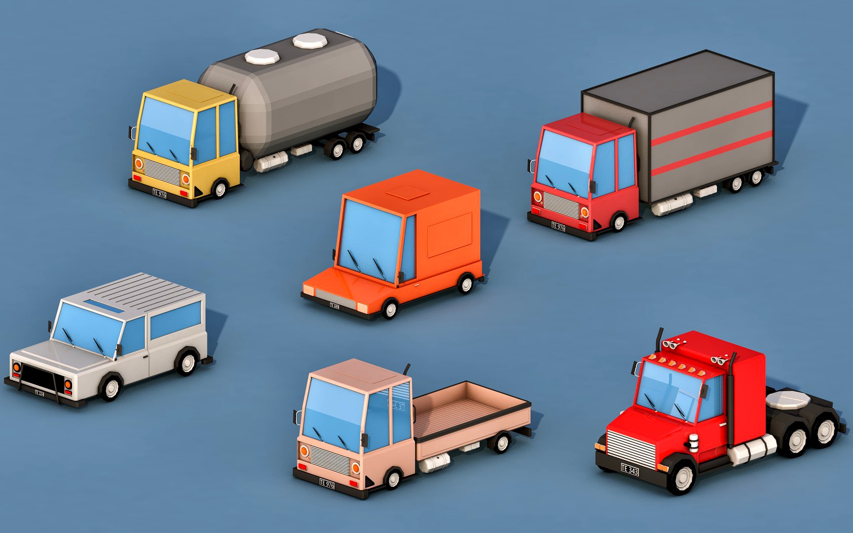Cartoon Transport Cars