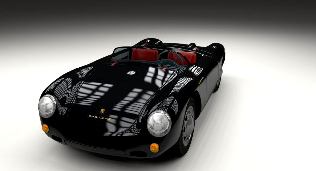 Porsche 550 Spyder black 3D Model