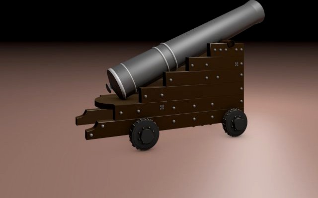Medieval cannon 3D Model