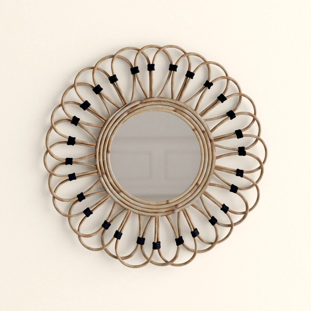 rattan mirror