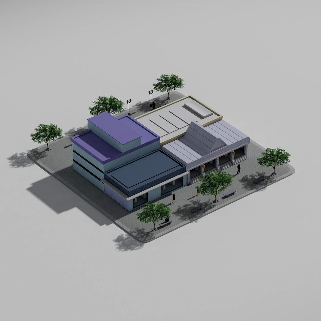 Low Poly Blocks (Shops)